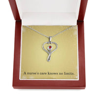 Load image into Gallery viewer, Nurse Necklace Nurse Christmas Gift Nurse Appreciation Gift Nursing Gift A Nurse's Care Knows No Limits

