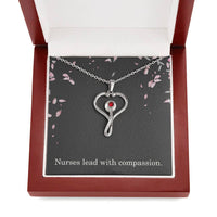 Load image into Gallery viewer, Nurses Lead With Compassion Nurse Necklace Nurse Christmas Gift Nurse Appreciation Gift Nursing Gift
