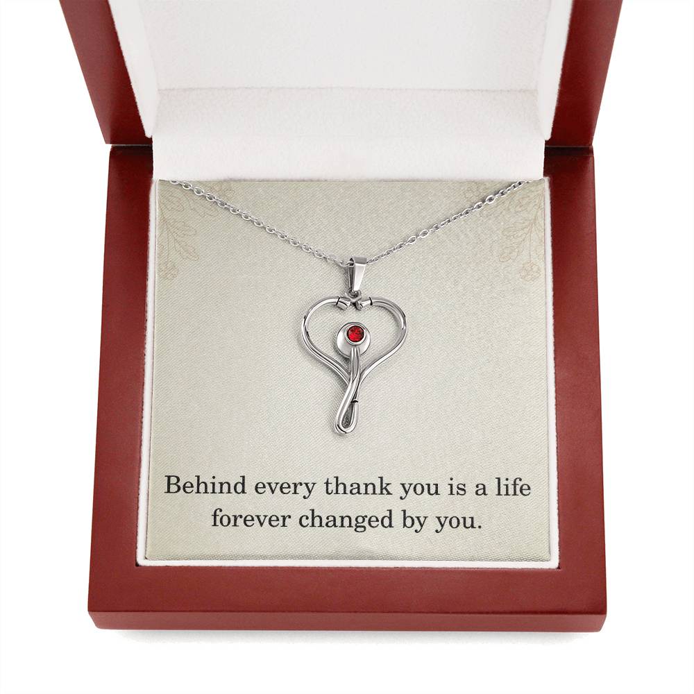 Nurse Necklace Nurse Christmas Gift Nurse Appreciation Gift Nursing Gift Behind Every Thank You Is A Life Forever Changed By You