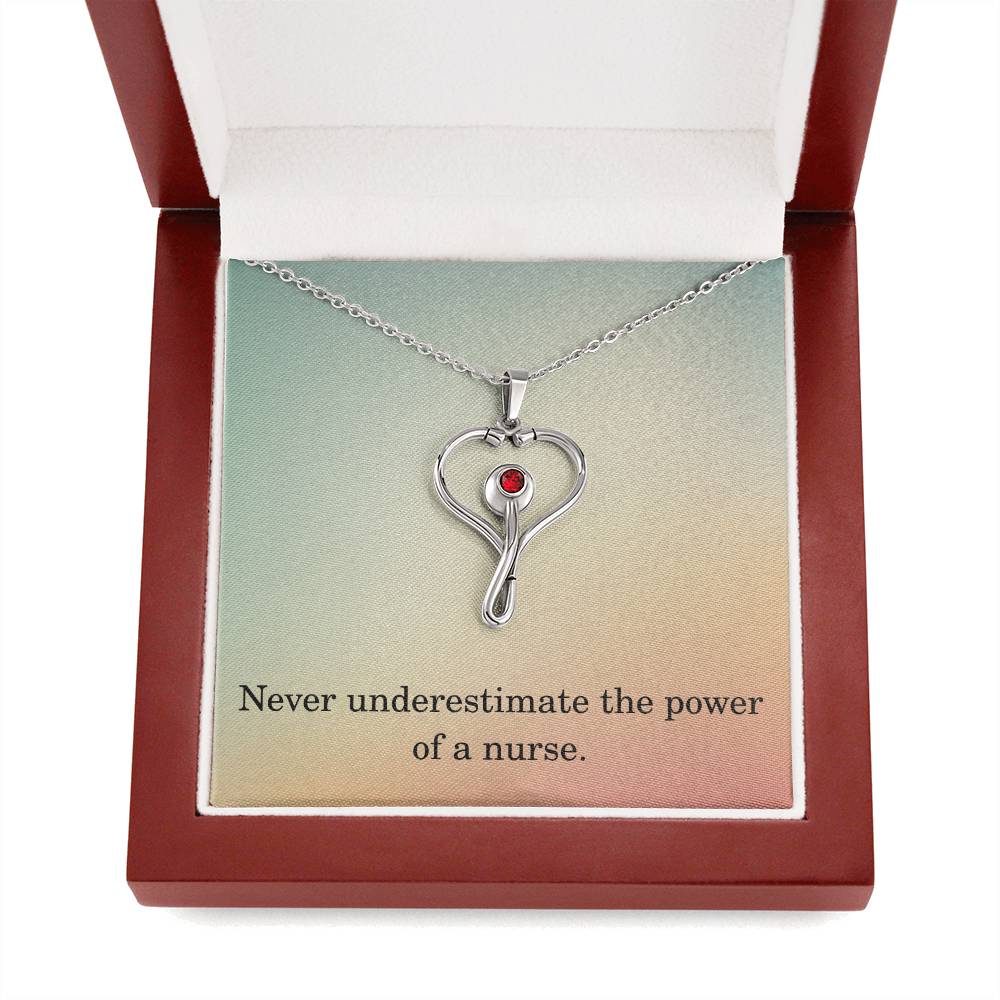 Nurse Necklace Nurse Christmas Gift Nurse Appreciation Gift Nursing Gift Never Underestimate The Power Of A Nurse
