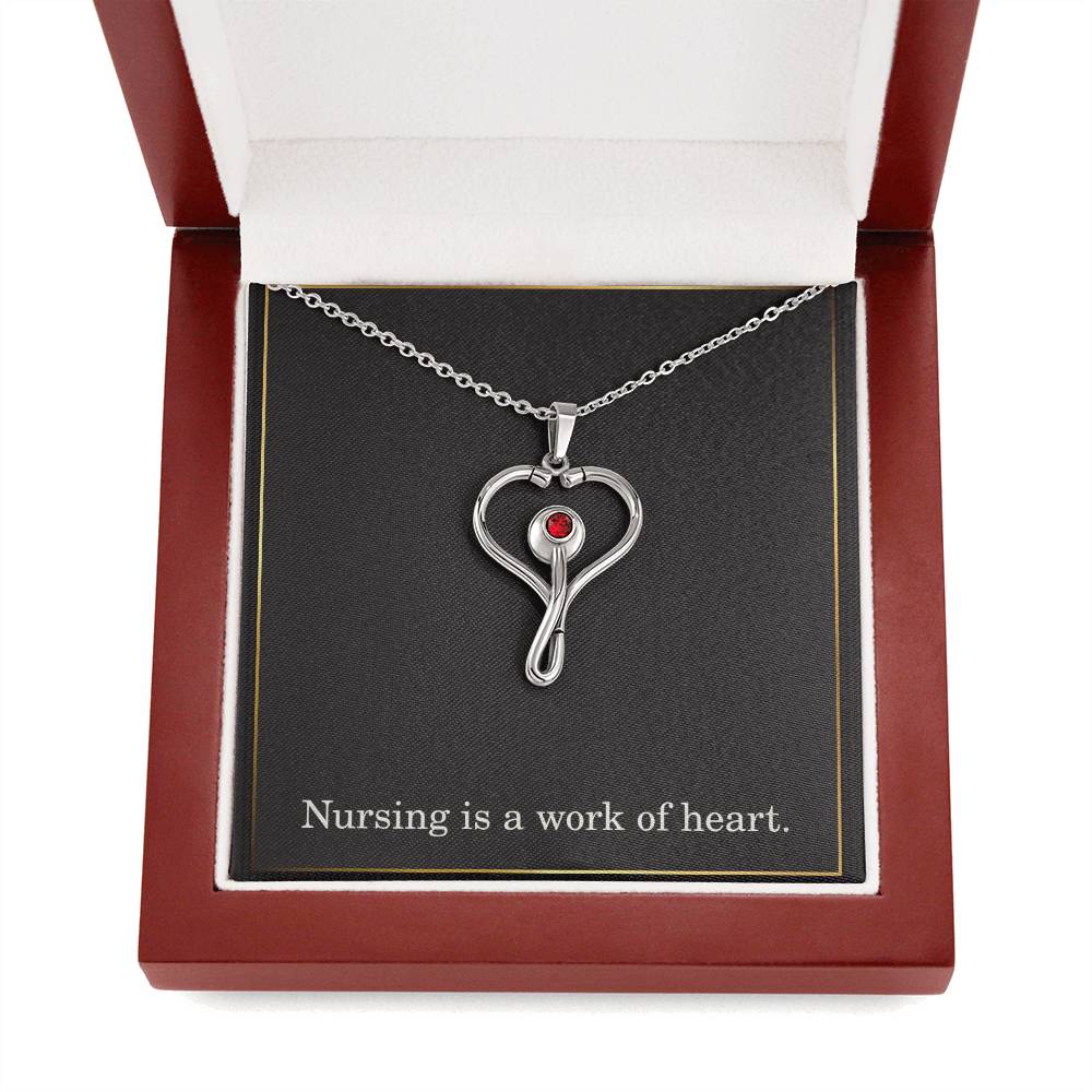 Nursing Is A Work Of Heart Nurse Necklace Nurse Christmas Gift Nurse Appreciation Gift Nursing Gift