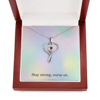 Load image into Gallery viewer, Stay Strong Nurse On Nurse Necklace Nurse Christmas Gift Nurse Appreciation Gift Nursing Gift
