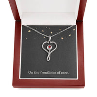 Load image into Gallery viewer, On The Frontlines Of Care Nurse Necklace Nurse Christmas Gift Nurse Appreciation Gift Nursing Gift
