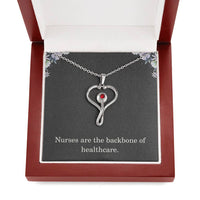 Load image into Gallery viewer, Nurse Necklace Nurse Christmas Gift Nurse Appreciation Gift Nursing Gift Nurses Are The Backbone Of Healthcare
