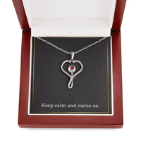 Load image into Gallery viewer, Keep Calm And Nurse On Nurse Necklace Nurse Christmas Gift Nurse Appreciation Gift Nursing Gift
