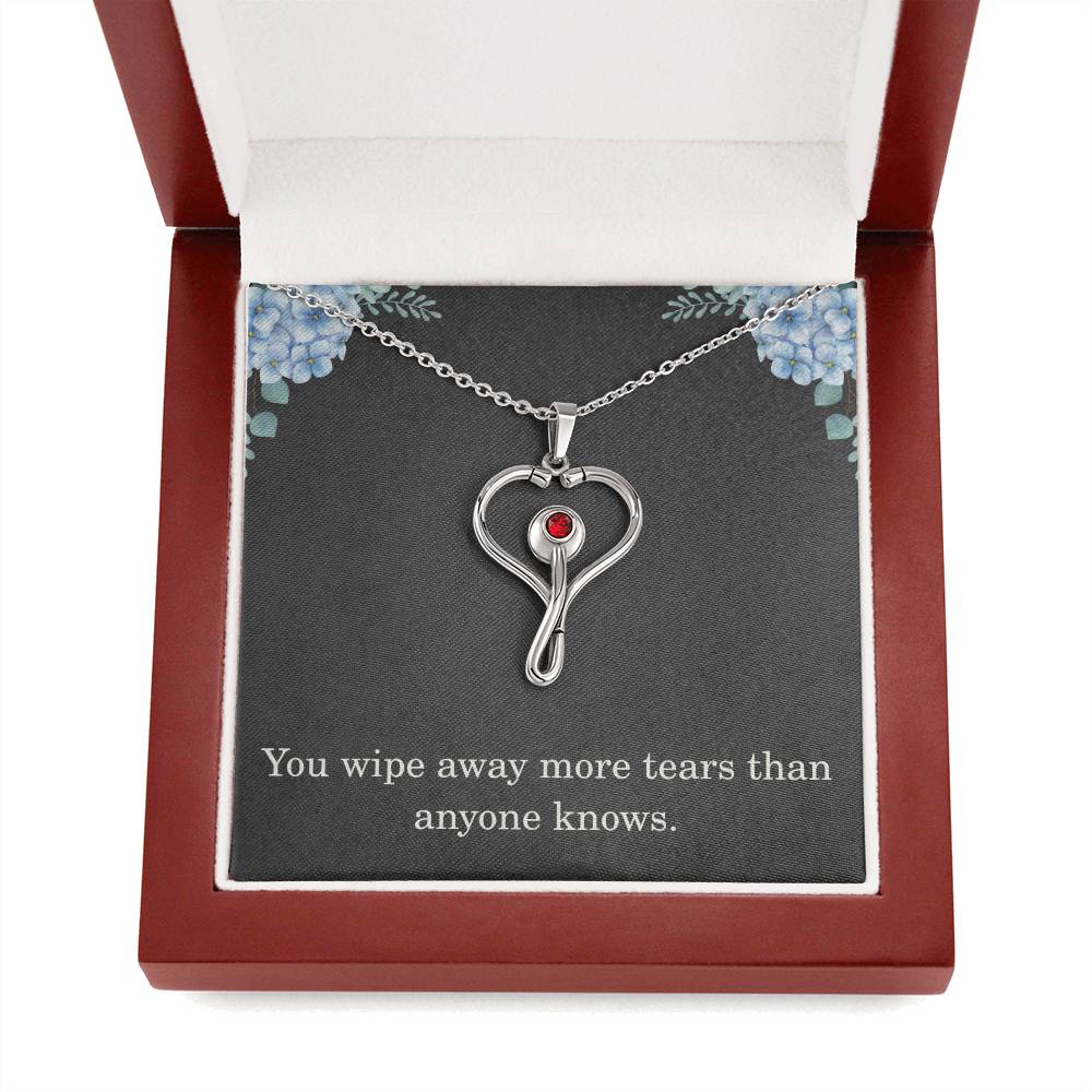 Nurse Necklace Nurse Christmas Gift Nurse Appreciation Gift Nursing Gift You Wipe Away More Tears Than Anyone Knows