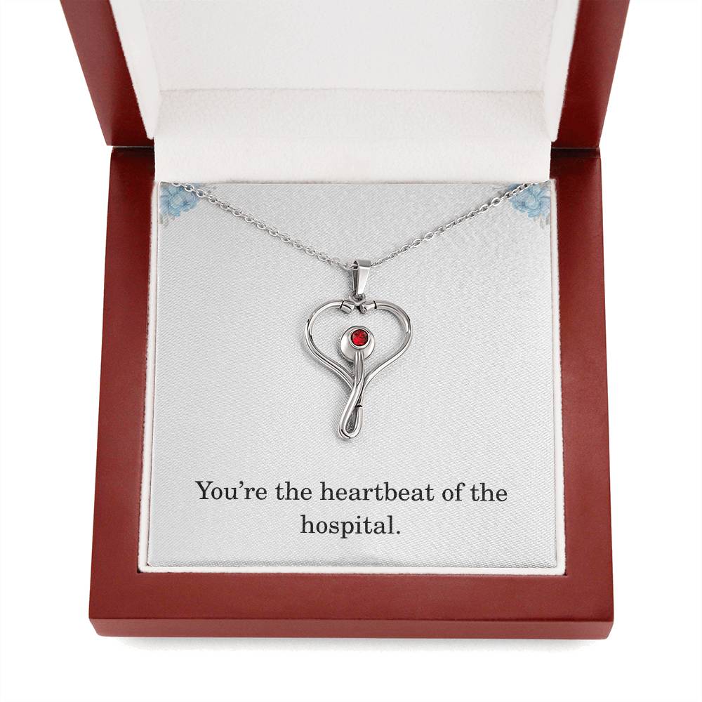 Nurse Necklace Nurse Christmas Gift Nurse Appreciation Gift Nursing Gift Youre The Heartbeat Of The Hospital