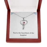Load image into Gallery viewer, Nurse Necklace Nurse Christmas Gift Nurse Appreciation Gift Nursing Gift Youre The Heartbeat Of The Hospital
