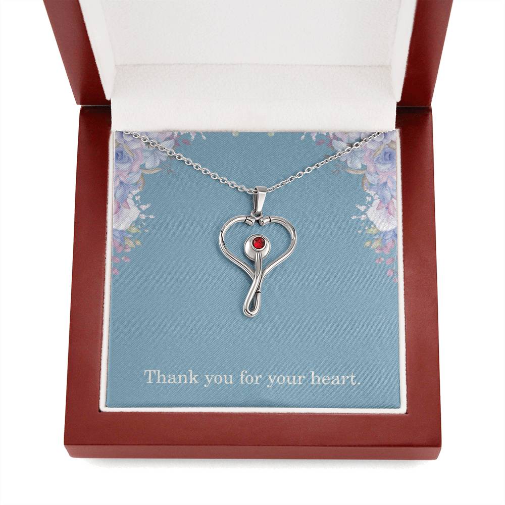 Thank You For Your Heart Nurse Necklace Nurse Christmas Gift Nurse Appreciation Gift Nursing Gift