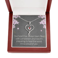 Load image into Gallery viewer, Stethoscope Necklace HeartScope Necklace Nursing School Graduation Gift Medical School Graduate Future Nurse Future Doctor Christmas Gift
