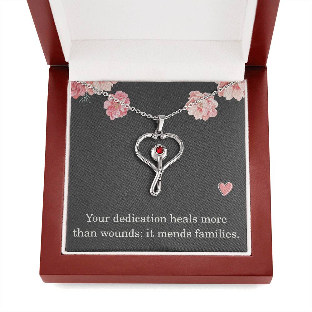 Nurse Necklace Nurse Christmas Gift Nurse Appreciation Gift Nursing Gift Your Dedication Heals More Than Wounds It Mends Families