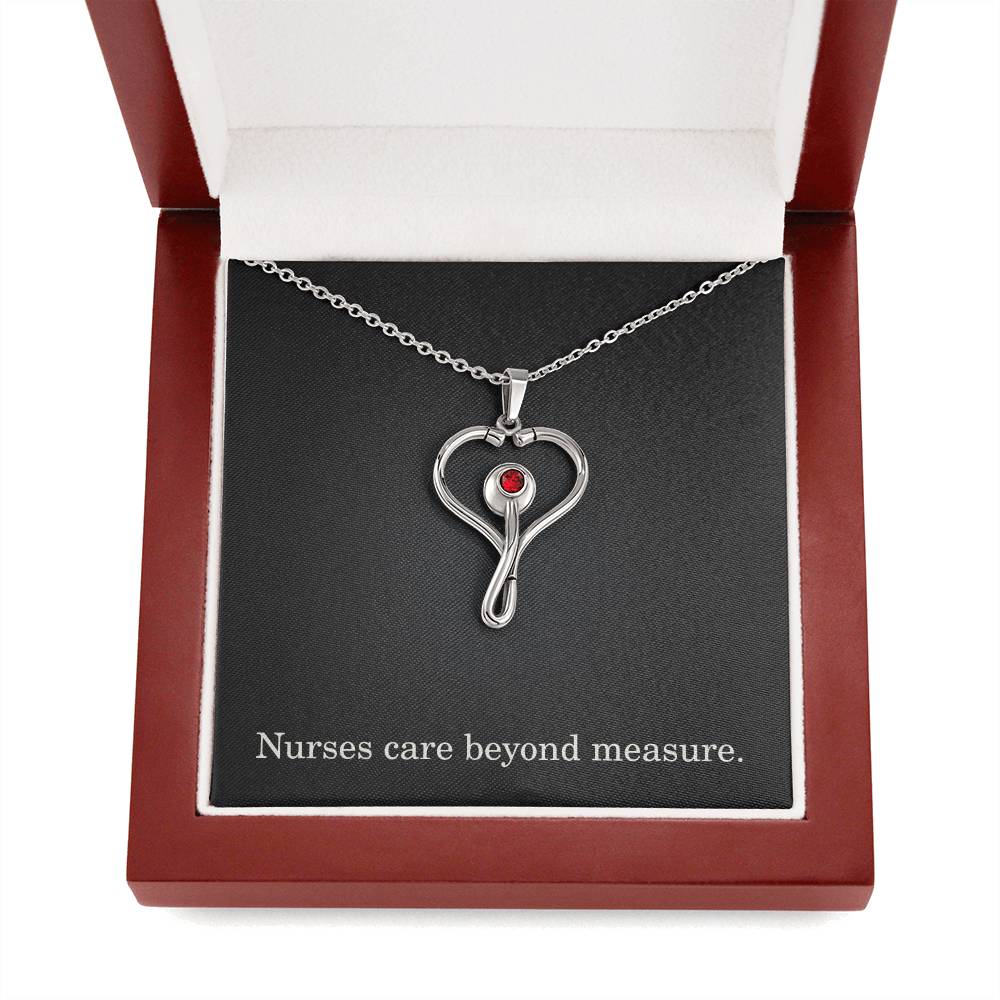 Nurses Care Beyond Measure Nurse Necklace Nurse Christmas Gift Nurse Appreciation Gift Nursing Gift