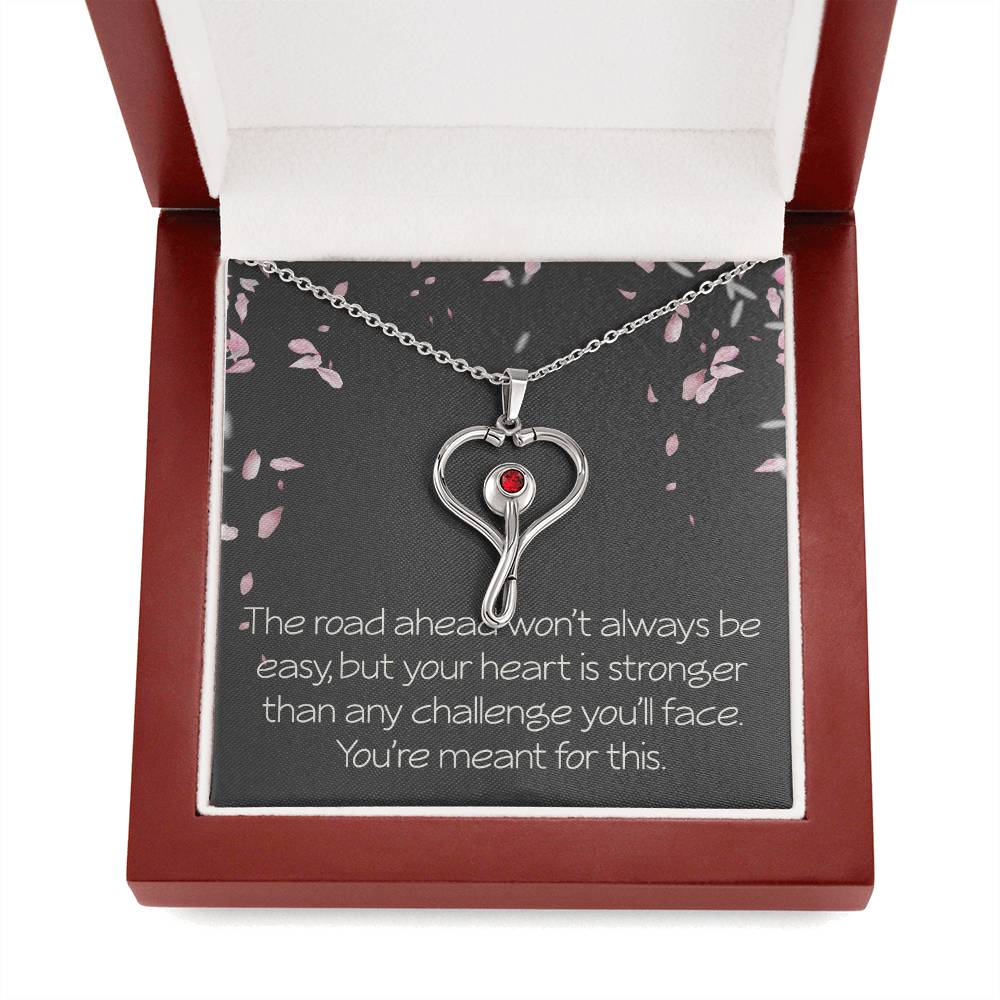 Graduation Gifts for Nurse HeartScope Necklace for Her Stethoscope Necklace Future Nurse Christmas Gift You're Meant for This