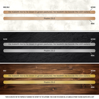 Load image into Gallery viewer, Psalm 23:2 &quot;Green Pastures &amp; Still Waters&quot; Engraved Cuff Bracelet
