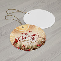 Load image into Gallery viewer, My 1st Christmas Without Mom 2026 - Mom Memorial Ornament, Loss of Mother Gift, Ceramic Ornament
