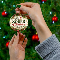 Load image into Gallery viewer, My 1st Sober Christmas 2026 Ornament - Sobriety Gift for Men, Ceramic Ornament
