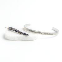 Load image into Gallery viewer, She Laughs at the Days to Come Bracelet - Proverbs 31:25 Women's Bible Verse Bangle, Mother's Day Gift
