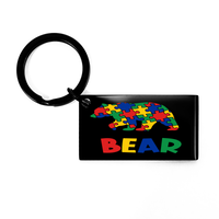 Load image into Gallery viewer, Autism Mama Bear Keychain – front view
