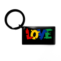 Load image into Gallery viewer, Love Someone With Autism Keychain – front view
