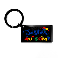 Load image into Gallery viewer, My Sister Is Ausome Keychain – front view
