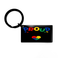 Load image into Gallery viewer, Proud Autism Mom Keychain – front view
