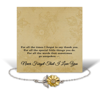 Load image into Gallery viewer, Sunflower Bracelet for Wife, Anniversary Bracelet for Women – front view
