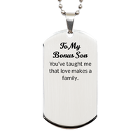 Load image into Gallery viewer, Bonus Son Christmas Gifts - Youve taught me that love makes a family – front view
