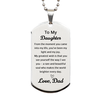 Load image into Gallery viewer, To My Daughter Dog Tag from Dad – front view
