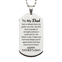 Load image into Gallery viewer, Fathers Day Gifts for Dad - Dad Dog Necklace for Fathers Day - Stainless Steel – front view
