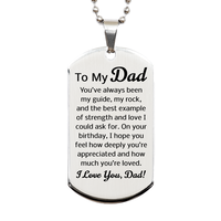 Load image into Gallery viewer, To My Dad Dog Tag - Dad Dog Tag Necklace - Dad Birthday Gifts from Son Daughter Kids – front view
