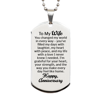 Load image into Gallery viewer, Anniversary Necklace for Wife - To My Wife Necklace for Anniversary - Stainless Steel – front view
