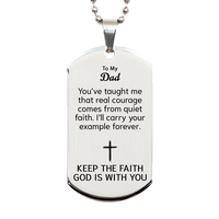 Load image into Gallery viewer, To My Dad Dog Tag Necklace - Christian Gifts for Dad - To My Dad Necklace – front view

