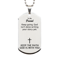 Load image into Gallery viewer, To My Friend Dog Tag Necklace - Christian Gifts for Friend - To My Friend Necklace – front view
