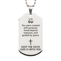 Load image into Gallery viewer, To My Gigi Dog Tag Necklace - Christian Gifts for Gigi - To My Gigi Necklace – front view
