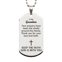 Load image into Gallery viewer, To My Grandma Dog Tag Necklace - Christian Gifts for Grandma - To My Grandma Necklace – front view

