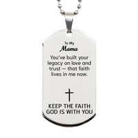 Load image into Gallery viewer, To My Mama Dog Tag Necklace - Christian Gifts for Mama - To My Mama Necklace – front view
