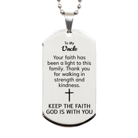 Load image into Gallery viewer, To My Uncle Dog Tag Necklace - Christian Gifts for Uncle - To My Uncle Necklace – front view
