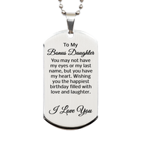 Load image into Gallery viewer, Bonus Daughter Christmas Gift - To My Bonus Daughter Dog Tag – front view
