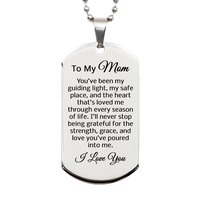 Load image into Gallery viewer, To My Mom Necklace - Mom Christmas Gift - Mom Dog Tag – front view
