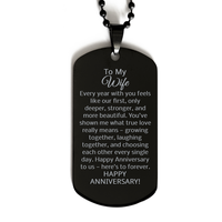Load image into Gallery viewer, Wife Anniversary Necklace for Wife To My Wife Necklace for Her Women Wife Dog Tag Necklace – front view
