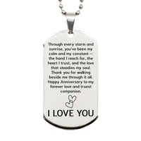 Load image into Gallery viewer, Anniversary Gift for Him - Christmas Gifts for Boyfriend - Boyfriend Dog Tag Necklace – front view
