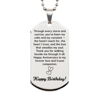Load image into Gallery viewer, Birthday Gifts for Boyfriend - Girlfriend Christmas Gift - Boyfriend Dog Tag Necklace – front view
