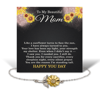 Load image into Gallery viewer, Happy You Day Gifts for Mom - Birthday Gift for Mom - .925 Sterling Silver Sunflower Bracelet – front view
