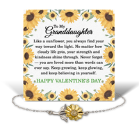 Load image into Gallery viewer, Valentines Day Jewelry for Granddaughter - .925 Sterling Silver Sunflower Bracelet – front view
