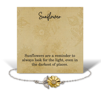 Load image into Gallery viewer, Sunflower Bracelet – A Reminder to Always Look for the Light Even in the Darkest Places – Inspirational Encouragement Gift – front view
