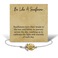 Load image into Gallery viewer, Sunflower Bracelet for Anxiety - Be Like A Sunflower Bracelet - Sunflower Gifts for Women – front view
