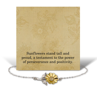 Load image into Gallery viewer, Sunflower Bracelet for Women Sterling Silver - Sunflowers A Testament To The Power Of Perseverance And Positivity – front view

