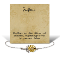 Load image into Gallery viewer, Sunflower Bracelets for Women - Sunflowers Are Like Little Rays Of Sunshine - 925 Sterling Silver – front view
