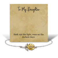 Load image into Gallery viewer, To My Daughter Bracelet – Inspirational Gift for Birthday Christmas or Encouragement – front view
