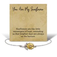 Load image into Gallery viewer, You Are My Sunflower Bracelet – A Messenger of Hope – Healing and Sympathy Gift for Women – front view
